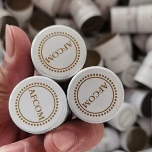 rinted whisky capsules.